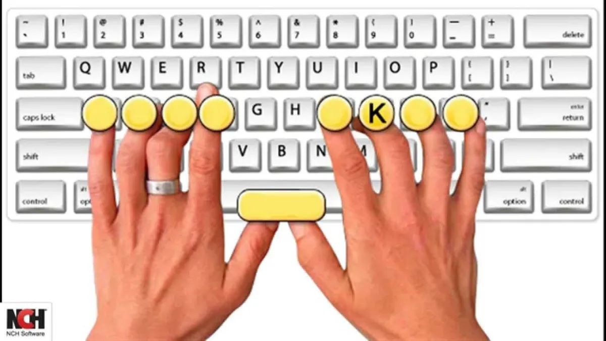Typing tutor software interface showing lessons and progress